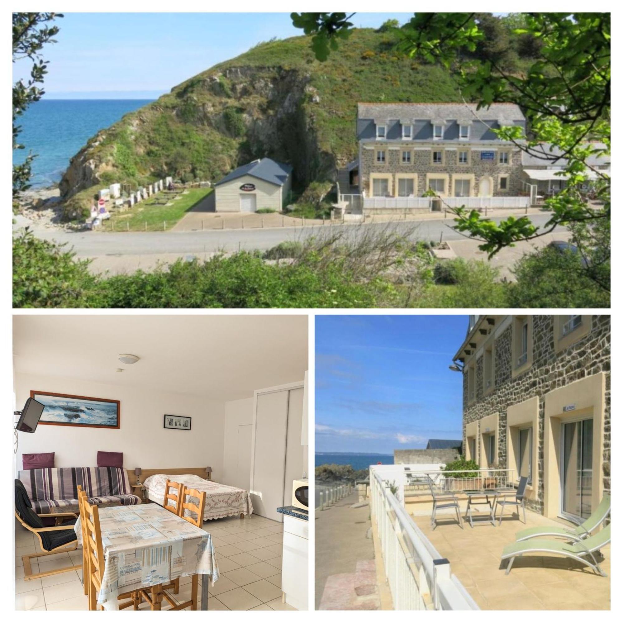 Appart' Avec Grande Terrasse Vue Mer -50M Plage Et Du Sentier De Randonnee Planguenoual Exterior foto